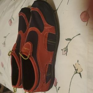 L.L Bean Barefoot Mocs Textile Slip On Zero Drop Shoes 8 Women Red